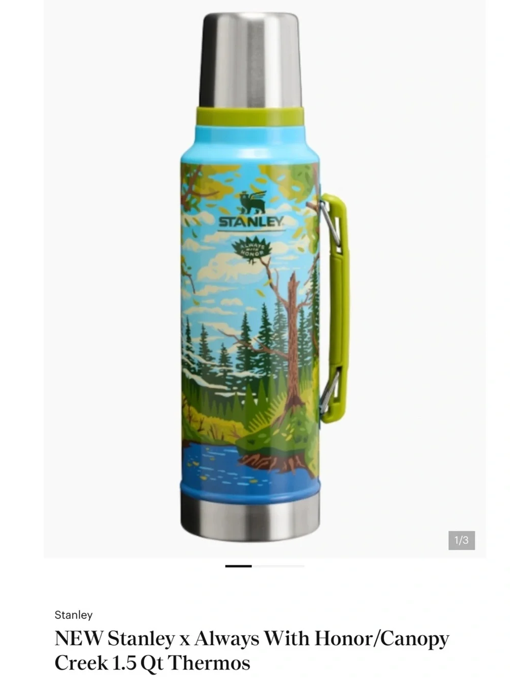 Stanley Scenic Creek Thermos in Blue and Green - Picture 1 of 1